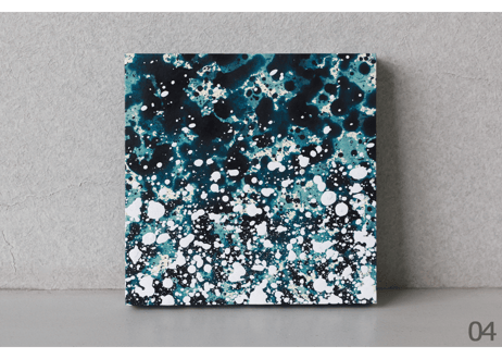 和紙ミニアートパネル「微泡－bihou」　Washi Mini Art Panel　150×150 全4種