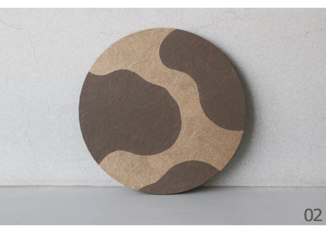 円形和紙アートパネル「凪－Nagi」　Washi Wall Art Panel　300φ
