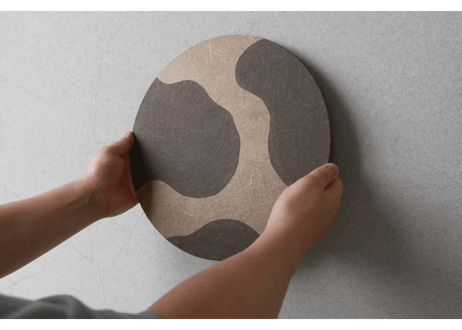 円形和紙アートパネル「凪－Nagi」　Washi Wall Art Panel　300φ