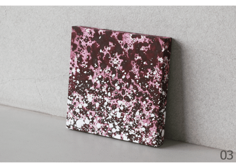 和紙ミニアートパネル「微泡－bihou」　Washi Mini Art Panel　150×150 全4種