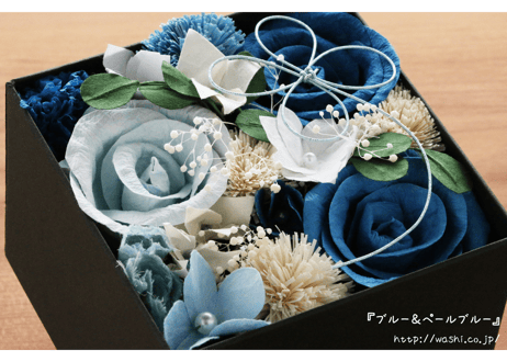 【即日発送可】和紙の花／フラワーボックス 全2色（限定アレンジ）