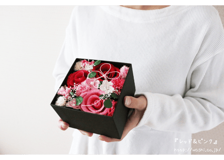 【即日発送可】和紙の花／フラワーボックス 全2色（限定アレンジ）