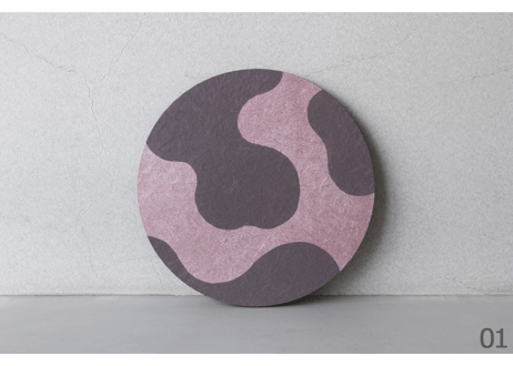 円形和紙アートパネル「凪－Nagi」　Washi Wall Art Panel　300φ