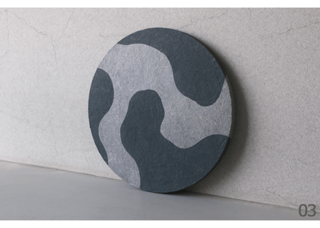 円形和紙アートパネル「凪－Nagi」　Washi Wall Art Panel　300φ