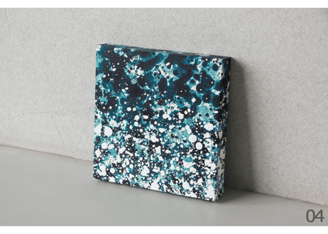 和紙ミニアートパネル「微泡－bihou」　Washi Mini Art Panel　150×150 全4種