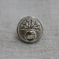 古い真鍮のメタルボタン(シルバーメッキ)　18㎜　フランスヴィンテージ