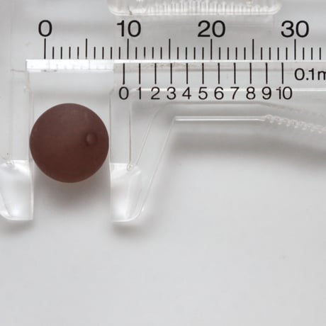 . ラウンドアクリルビーズ 4個（マットオレンジ） 10㎜  ヴィンテージ