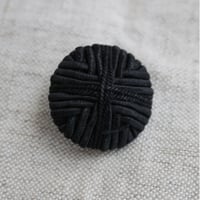 黒糸巻き上げ丸ボタン（F）28㎜  フランスアンティークボタン