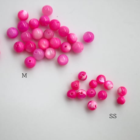 ちいさなラウンドシェルビーズ(M) 4㎜（ピンク）フランスヴィンテージ　462