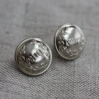 フランス製 金属ボタン2個 16㎜（POLICE）　ヴィンテージボタン t2341