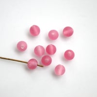 . ラウンドガラスビーズ4㎜（マットピンク）10個　ヴィンテージ