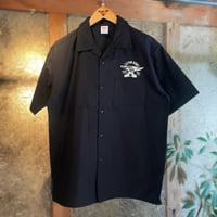 ZONオリジナル アンビルロゴ ブラック ワークシャツ