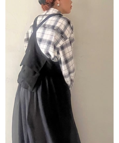ビエラチェックショート丈シャツ