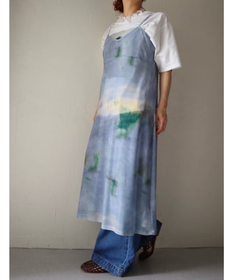 メッシュタイダイキャミワンピ
