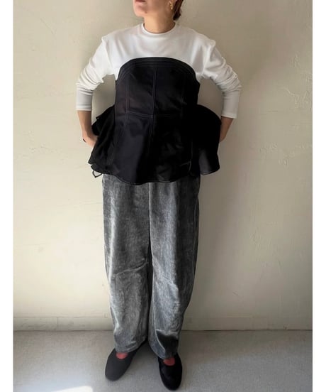 ベロアバレルパンツ