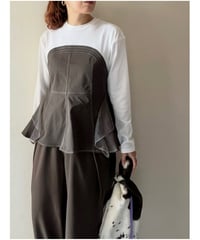 チュールドッキングビスチェトップス