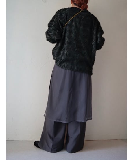 チュールラップスカート付きパンツ