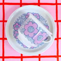 ARABIA アラビア　コーヒーカップ＆ソーサー（ピンク花）