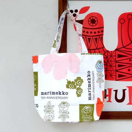 マリメッコ marimekko　＜75th Anniversary＞ファブリックトートバッグ　日本限定