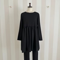 10-029    黒　長袖ドールチュニック　長め　Ｌ