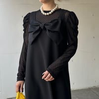 7-054    黒　ドットシアートップス　フリーサイズ　 セレクト商品