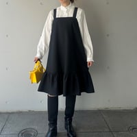 9-157     黒　キャミフリルワンピース　Ｍ