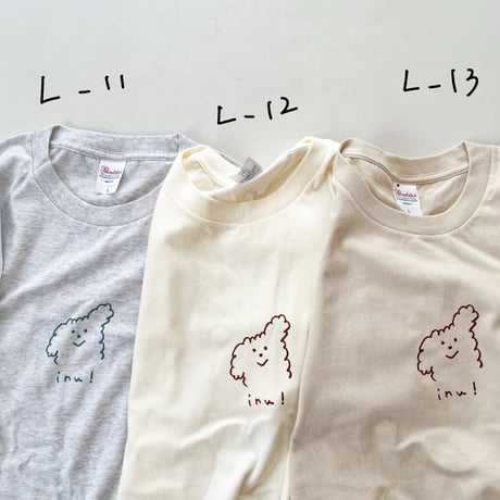 (Ｌ・ＸＬサイズ）inu! Tシャツ いろいろカラー2026  のコピー