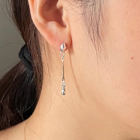 【LOOP】 SILVER PIERCED EARRINGS BACKS WITH DECORATIONS ①