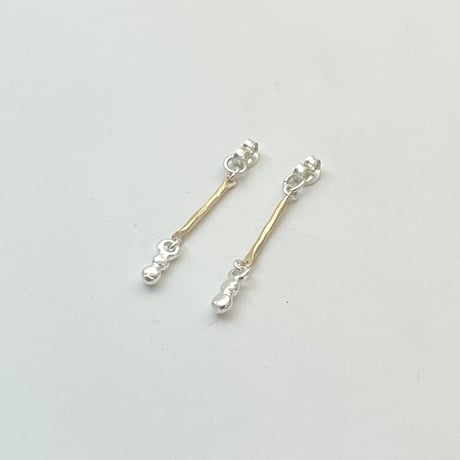 【LOOP】 SILVER PIERCED EARRINGS BACKS WITH DECORATIONS ①