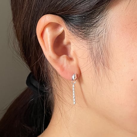 【LOOP】 SILVER PIERCED EARRINGS BACKS WITH DECORATIONS ①