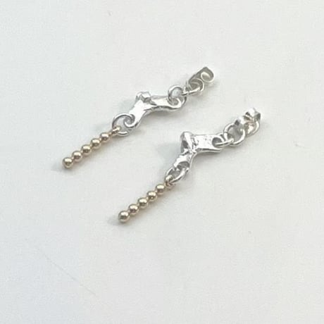 【LOOP】 SILVER PIERCED EARRINGS BACKS WITH DECORATIONS  ⑤