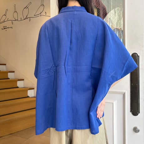 HUIS.　極細コットンラミースクエアワイドシャツ（限定生産）