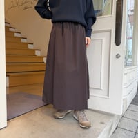 assiette　ナイロンシャンブレーギャザースカート