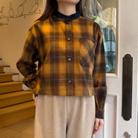 De  bon coer　オンブレチェックショートシャツ