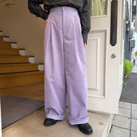 U PHORICA　ストレッチモールスキン2タックワイドパンツ