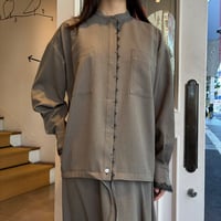 U PHORICA　オーバーサイズスタンドカラーシャツ