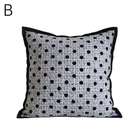 #ドット フラワー パターン モノトーン クッションカバー 全2種 45×45