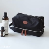 #二層 ナイロン コスメ 収納 ポーチ 全5色 トラベルポーチ 撥水