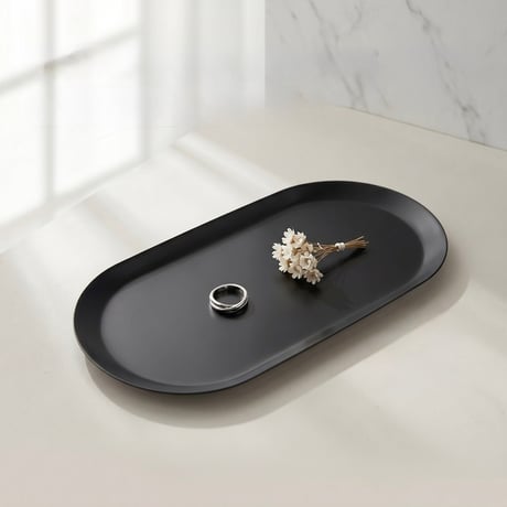 #ステンレス オーバル型 大判 シンプル アクセサリー トレイ 全2色 収納