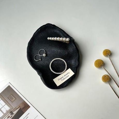 #ひねり デザイン セラミック アクセサリー トレイ 全2色 小物置き トレー