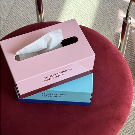 #レタリング カラー アイアン ボックス ティッシュケース 全3色