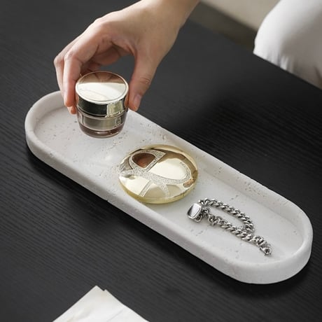 #4点セット トラバーチン風 歯ブラシ スタンド セット 全2色 カップ トレイ アメニティ 収納