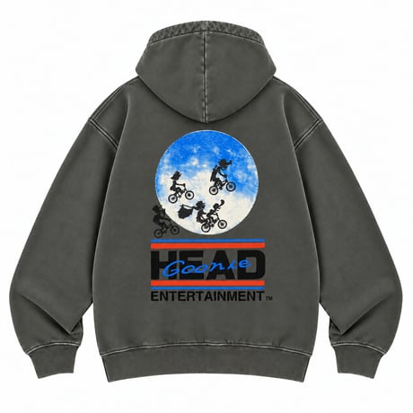 OVER THE MOON! VINTAGE ZIP HOODY SWEAT