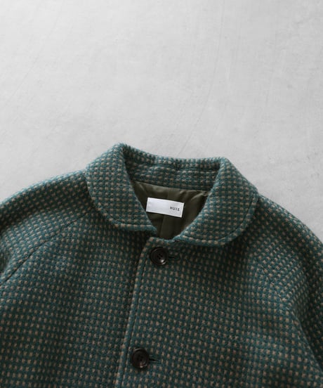 HUIS | “HUIS×尾州”ウールドットツイードショートコート（グリーン）【ユニセックス】319