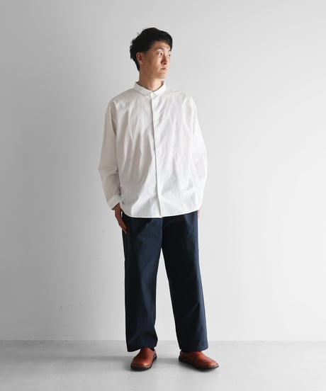 HUIS | ウォッシャブルウールコットンワイドパンツ（うるみ色）【ユニセックス】504