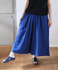 ヂェン先生の日常着 | ワイドキュロット（青）Mサイズ 【薄地】