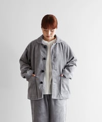 HUIS | シャトルコーデュロイショートコート（極太畝・ライトグレー）【ユニセックス】319