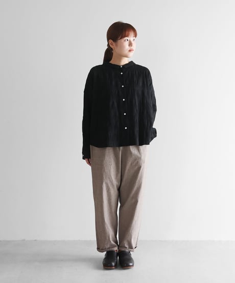 HUIS |綿麻バフクロスイージーワークパンツ（ライトブラウン）【ユニセックス】507