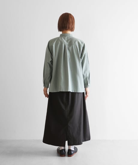 HUIS | オーガニックコットン起毛ビエラワイドブラウス（ジェラートグリーン）【レディス】U105