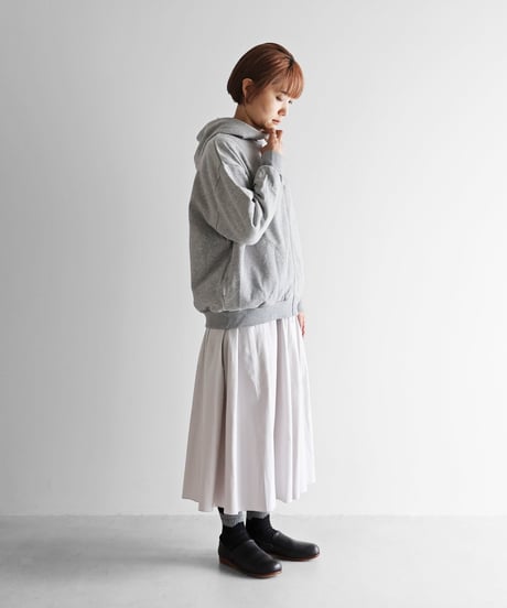 HUIS |【暮らしのおへそ一田さん×HUISコラボ】おへそパーカ（杢グレー）【ユニセックス】IHSW701